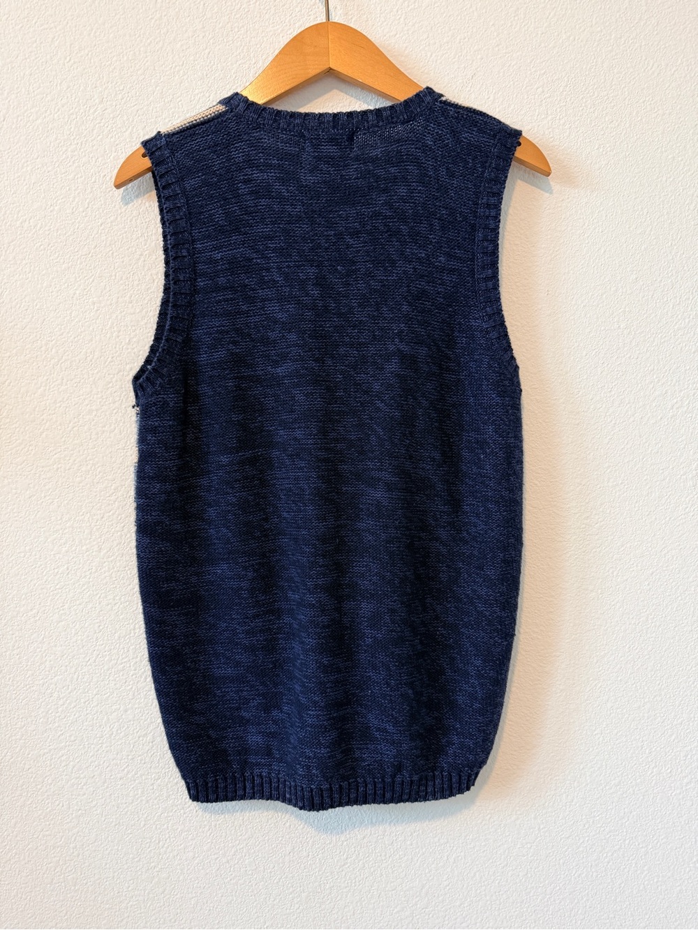 Vintage Northwest Blue Striped V-Neck Knit Sweater Vest - Picture 4 of 6
